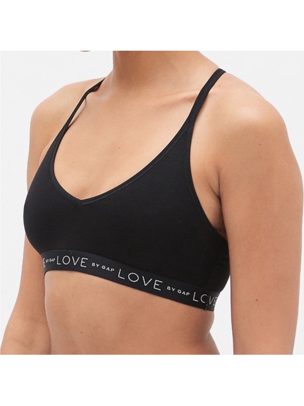 LOVE by GAP Black Wireless Y/Racerback  Bralette